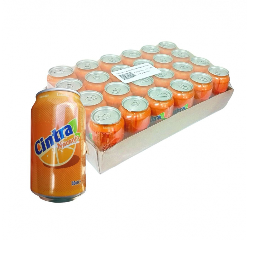 Refresco gaseado de naranja Cintra (24 x 330 ml)